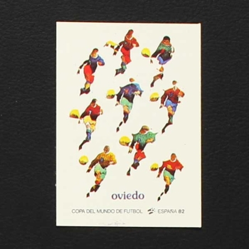 Espana 82 No. 017 Panini sticker Oviedo poster