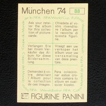 Paul Breitner Sticker No. 88 Panini - München 74