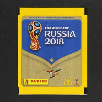 Russia 2018 McDonalds Panini Sticker Tüte Dänemark