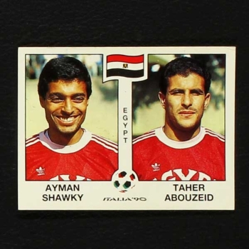 Italia 90 No. 447 Panini sticker Shawky - Abouzeid