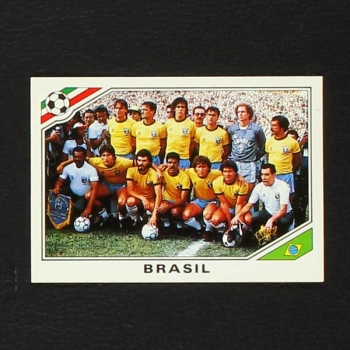 Mexico 86 Nr. 239 Panini Sticker Team Brasil