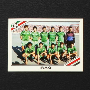Mexico 86 No. 101 Panini sticker Team Iraq