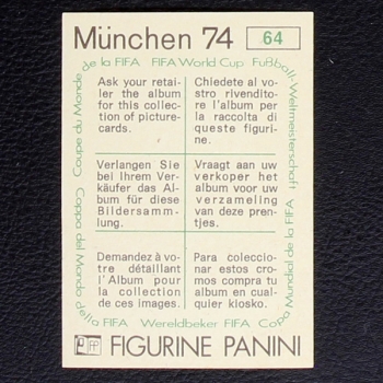 Tip und Tap Sticker Nr. 64 Panini - München 74