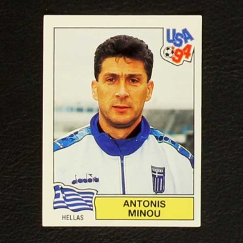 USA 94 Nr. 224 Panini Sticker Antonis Minou