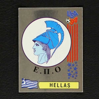 USA 94 Nr. 228 Panini Sticker Wappen Hellas