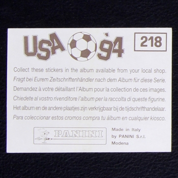 USA 94 Nr. 218 Panini Sticker Argentina - braun