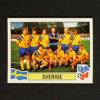 USA 94 Nr. 124 Panini Sticker Mannschaft Sverige