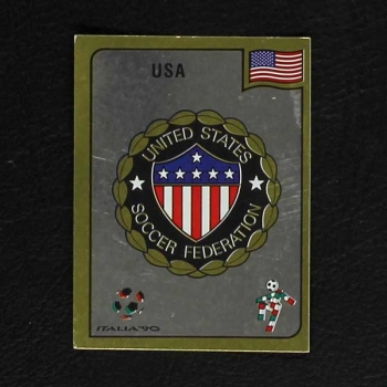 Italia 90 No. 095 Panini sticker USA badge