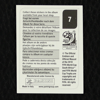 Cape Town Stadion Panini Sticker Nr. 7 - South Africa 2010