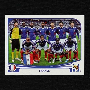 France Team Panini Sticker No. 87 - South Africa 2010