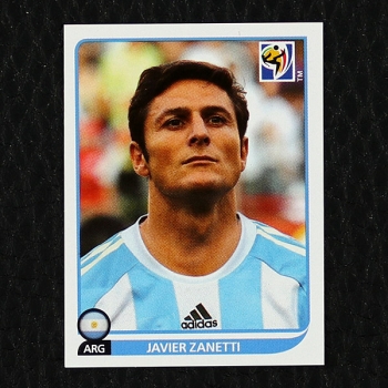 Javier Zanetti Panini Sticker No. 113 - South Africa 2010