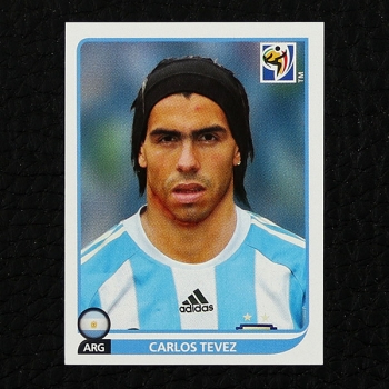 Carlos Tevez Panini Sticker No. 124 - South Africa 2010