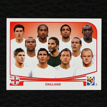 England Team Panini Sticker Nr. 182 - South Africa 2010