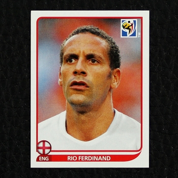 Rio Ferdinand Panini Sticker No. 186 - South Africa 2010