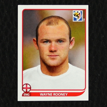 Wayne Rooney Panini Sticker No. 198 - South Africa 2010