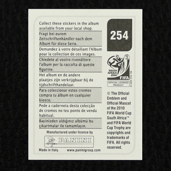 Zlatan Ljubijankic Panini Sticker No. 254 - South Africa 2010