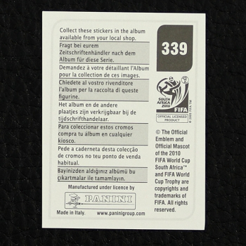 Preview: John Heitinga Panini Sticker No. 339 - South Africa 2010