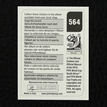 Iker Casillas Panini Sticker No. 564 - South Africa 2010