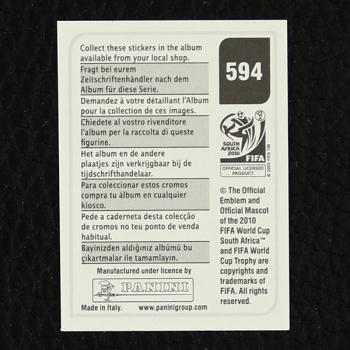 Gelson Fernandes Panini Sticker No. 594 - South Africa 2010