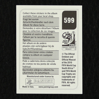 Eren Derdiyok Panini Sticker No. 599 - South Africa 2010