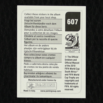 Mauricio Sabillon Panini Sticker No. 607 - South Africa 2010