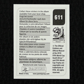 Ramon Nunez Panini Sticker No. 611 - South Africa 2010