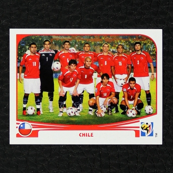 Chile Team Panini Sticker No. 619 - South Africa 2010