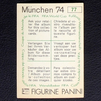 Westfalenstadion Sticker No. 77 Panini - München 74