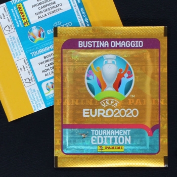 Euro 2020 Tournament Panini Sticker Tüte Omaggio Version Italien