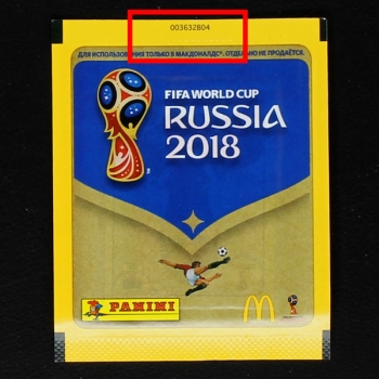 Russia 2018 McDonalds Panini Russian Version + Number