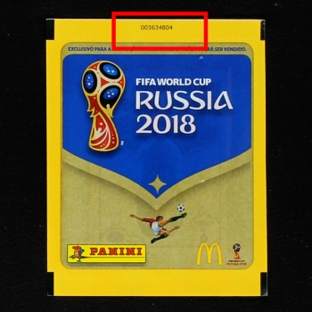 Russia 2018 McDonalds Panini portugisische Version + Nummer