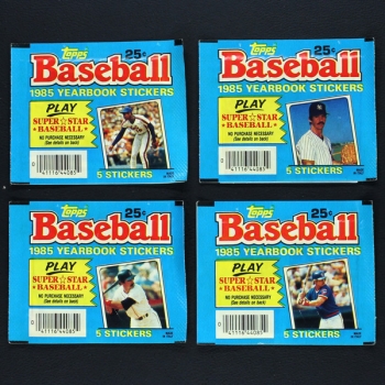 Baseball 1985 Topps Sticker Tüte - 4 Versionen