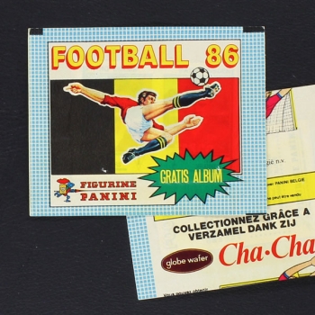 Football 86 Panini Sticker Tüte Belgien Cha-Cha Variante