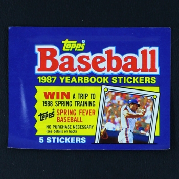 Baseball 1987 Topps sticker bag
