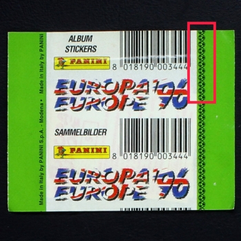 Euro 96 Panini Sticker Tüte -  NL Version