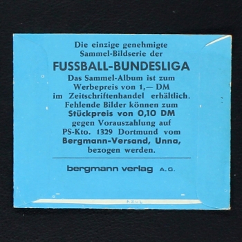 Unsere Fußballstars 1973 Bergmann Tüte
