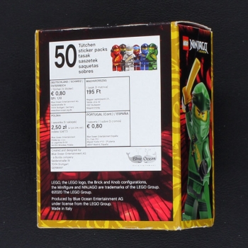 Lego Ninjago Legacy Blue Ocean Box mit 50 Sticker Tüten