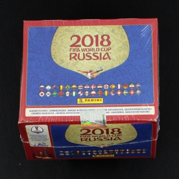 Russia 2018 Panini Box mit 100 Sticker Tüten - belgische Version