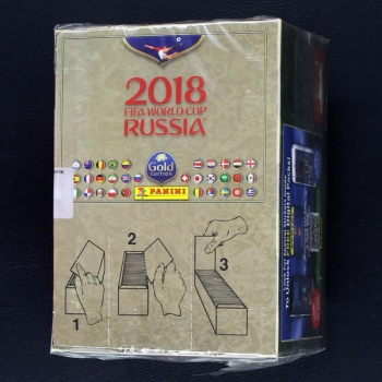 Russia 2018 Panini box with 100 sticker bags - Gold Edition