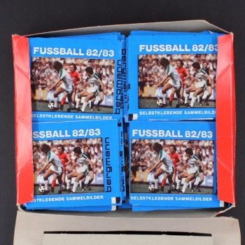 Fußball 82 Bergmann Box mit 88 Sticker Tüten