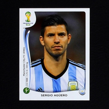 Brasil 2014 No. 428 Panini sticker Sergio Agüero