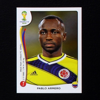 Brasil 2014 No. 190 Panini sticker Pablo Armero