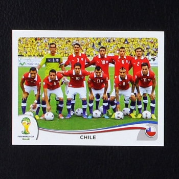 Brasil 2014 Nr. 147 Panini Sticker Chile Team