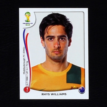 Brasil 2014 No. 172 Panini sticker Rhys Williams