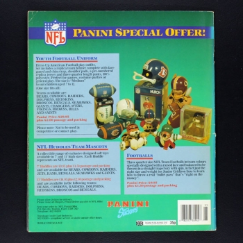 Football 89 NFL Panini Sticker Album komplett
