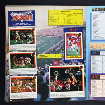 Football 89 NFL Panini Sticker Album komplett