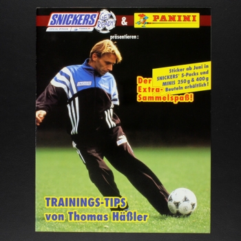Thomas Häßler Trainings-Tips Snickers Poster Panini