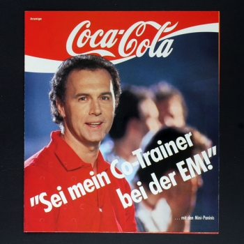 Euro 88 Panini leeres Coca Cola Poster