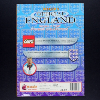 England Merlin album with stickers
