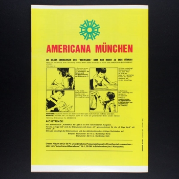 Fußball 1980 Nord Americana Sticker Leeralbum